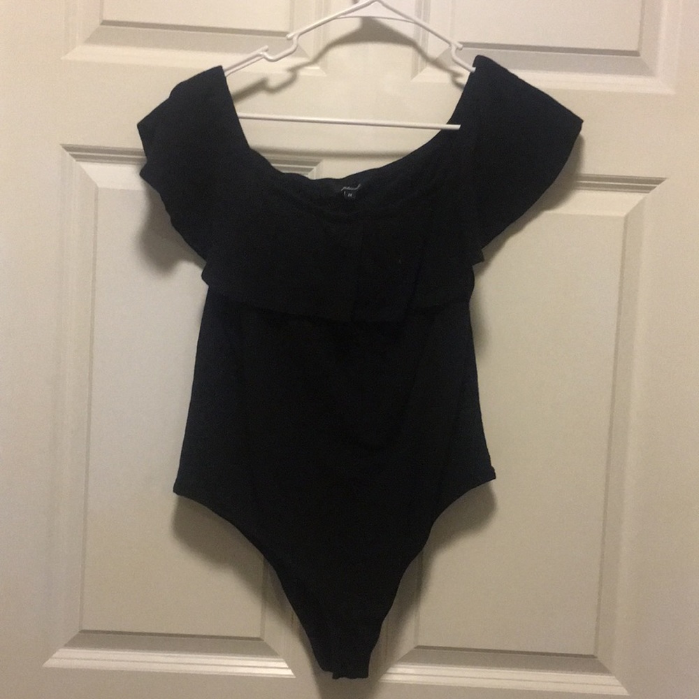 Plus size off  the shoulder body suit